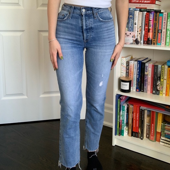 Arlo High Rise Straight Denim Forum Jeans - Picture 2 of 7